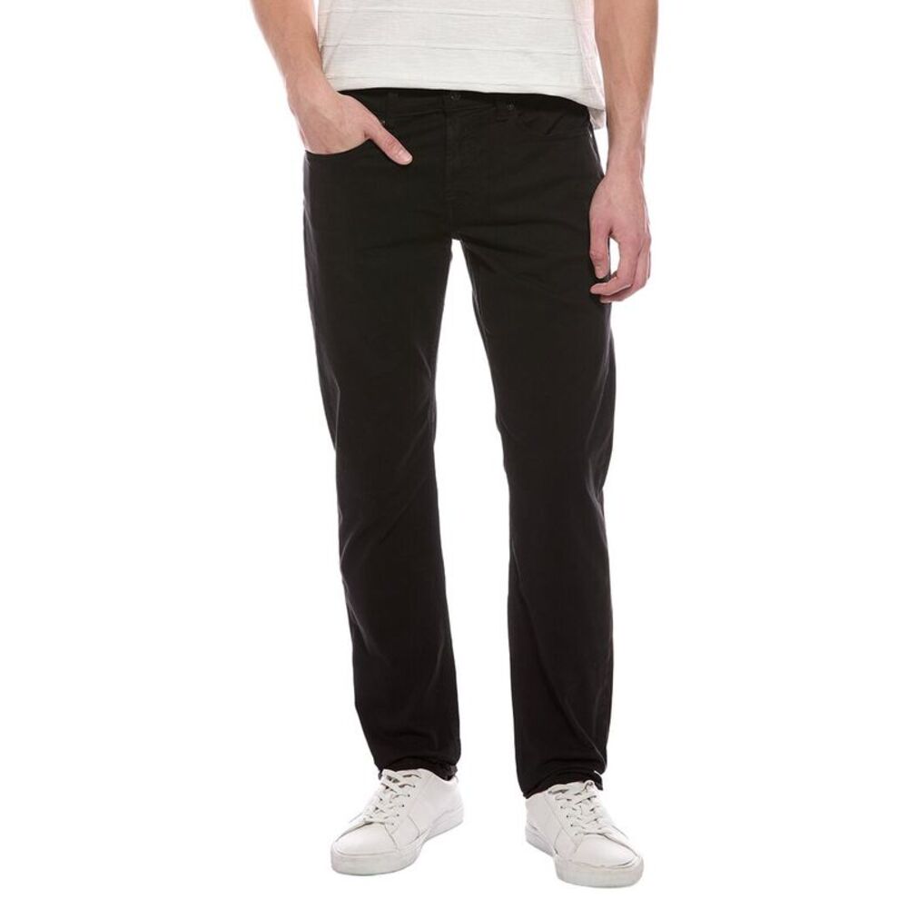 7 For All Mankind Mens Slimmy Sateen Black Jean, Black